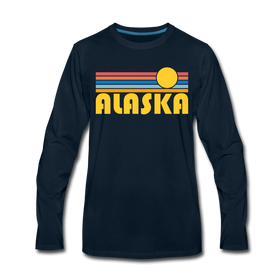 Alaska Long Sleeve T-Shirt - Retro Sunrise Unisex Alaska Long Sleeve Shirt