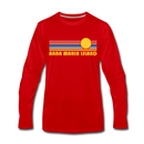 Anna Maria Island, Florida Long Sleeve T-Shirt - Retro Sunrise Unisex Anna Maria Island Long Sleeve Shirt - red