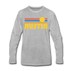 Austin, Texas Long Sleeve T-Shirt - Retro Sunrise Unisex Austin Long Sleeve Shirt - heather gray