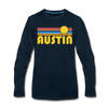 Austin, Texas Long Sleeve T-Shirt - Retro Sunrise Unisex Austin Long Sleeve Shirt