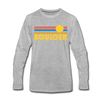Boulder, Colorado Long Sleeve T-Shirt - Retro Sunrise Unisex Boulder Long Sleeve Shirt - heather gray