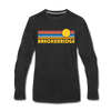 Breckenridge, Colorado Long Sleeve T-Shirt - Retro Sunrise Unisex Breckenridge Long Sleeve Shirt - black