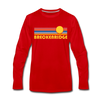 Breckenridge, Colorado Long Sleeve T-Shirt - Retro Sunrise Unisex Breckenridge Long Sleeve Shirt - red