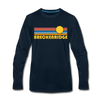 Breckenridge, Colorado Long Sleeve T-Shirt - Retro Sunrise Unisex Breckenridge Long Sleeve Shirt - deep navy