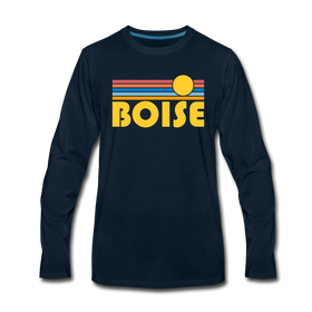 Boise, Idaho Long Sleeve T-Shirt - Retro Sunrise Unisex Boise Long Sleeve Shirt