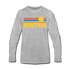 Boston, Massachusetts Long Sleeve T-Shirt - Retro Sunrise Unisex Boston Long Sleeve Shirt - heather gray
