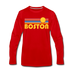 Boston, Massachusetts Long Sleeve T-Shirt - Retro Sunrise Unisex Boston Long Sleeve Shirt - red