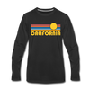 California Long Sleeve T-Shirt - Retro Sunrise Unisex California Long Sleeve Shirt - black