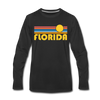 Florida Long Sleeve T-Shirt - Retro Sunrise Unisex Florida Long Sleeve Shirt - black