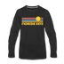 Florida Keys, Florida Long Sleeve T-Shirt - Retro Sunrise Unisex Florida Keys Long Sleeve Shirt - black