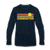 Charleston, South Carolina Long Sleeve T-Shirt - Retro Sunrise Unisex Charleston Long Sleeve Shirt - deep navy