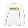 Colorado Long Sleeve T-Shirt - Retro Sunrise Unisex Colorado Long Sleeve Shirt - white
