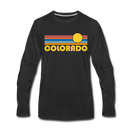 Colorado Long Sleeve T-Shirt - Retro Sunrise Unisex Colorado Long Sleeve Shirt - black