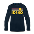 Idaho Long Sleeve T-Shirt - Retro Sunrise Unisex Idaho Long Sleeve Shirt - deep navy