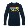 Idaho Long Sleeve T-Shirt - Retro Sunrise Unisex Idaho Long Sleeve Shirt - deep navy