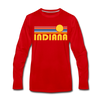 Indiana Long Sleeve T-Shirt - Retro Sunrise Unisex Indiana Long Sleeve Shirt - red