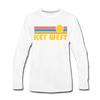 Key West, Florida Long Sleeve T-Shirt - Retro Sunrise Unisex Key West Long Sleeve Shirt - white