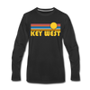 Key West, Florida Long Sleeve T-Shirt - Retro Sunrise Unisex Key West Long Sleeve Shirt - black