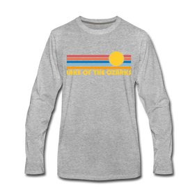 Lake of the Ozarks, Missouri Long Sleeve T-Shirt - Retro Sunrise Unisex Lake of the Ozarks Long Sleeve Shirt - heather gray
