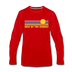 Lake of the Ozarks, Missouri Long Sleeve T-Shirt - Retro Sunrise Unisex Lake of the Ozarks Long Sleeve Shirt - red