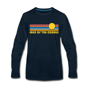 Lake of the Ozarks, Missouri Long Sleeve T-Shirt - Retro Sunrise Unisex Lake of the Ozarks Long Sleeve Shirt