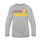 Hawaii Long Sleeve T-Shirt - Retro Sunrise Unisex Hawaii Long Sleeve Shirt - heather gray