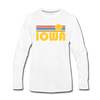 Iowa Long Sleeve T-Shirt - Retro Sunrise Unisex Iowa Long Sleeve Shirt - white
