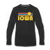Iowa Long Sleeve T-Shirt - Retro Sunrise Unisex Iowa Long Sleeve Shirt - black