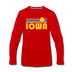 Iowa Long Sleeve T-Shirt - Retro Sunrise Unisex Iowa Long Sleeve Shirt - red