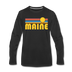 Maine Long Sleeve T-Shirt - Retro Sunrise Unisex Maine Long Sleeve Shirt - black