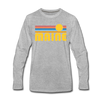 Maine Long Sleeve T-Shirt - Retro Sunrise Unisex Maine Long Sleeve Shirt - heather gray