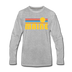 Maine Long Sleeve T-Shirt - Retro Sunrise Unisex Maine Long Sleeve Shirt - heather gray