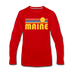 Maine Long Sleeve T-Shirt - Retro Sunrise Unisex Maine Long Sleeve Shirt - red