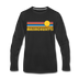 Massachusetts Long Sleeve T-Shirt - Retro Sunrise Unisex Massachusetts Long Sleeve Shirt - black
