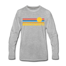 Massachusetts Long Sleeve T-Shirt - Retro Sunrise Unisex Massachusetts Long Sleeve Shirt - heather gray