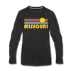 Missouri Long Sleeve T-Shirt - Retro Sunrise Unisex Missouri Long Sleeve Shirt - black