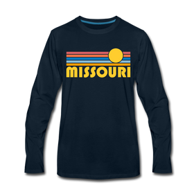 Missouri Long Sleeve T-Shirt - Retro Sunrise Unisex Missouri Long Sleeve Shirt