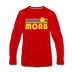 Moab, Utah Long Sleeve T-Shirt - Retro Sunrise Unisex Moab Long Sleeve Shirt - red