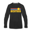 Montana Long Sleeve T-Shirt - Retro Sunrise Unisex Montana Long Sleeve Shirt - black