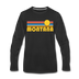 Montana Long Sleeve T-Shirt - Retro Sunrise Unisex Montana Long Sleeve Shirt - black