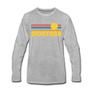 Montana Long Sleeve T-Shirt - Retro Sunrise Unisex Montana Long Sleeve Shirt - heather gray