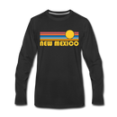 New Mexico Long Sleeve T-Shirt - Retro Sunrise Unisex New Mexico Long Sleeve Shirt - black
