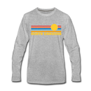 North Carolina Long Sleeve T-Shirt - Retro Sunrise Unisex North Carolina Long Sleeve Shirt - heather gray