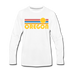 Oregon Long Sleeve T-Shirt - Retro Sunrise Unisex Oregon Long Sleeve Shirt - white
