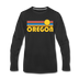Oregon Long Sleeve T-Shirt - Retro Sunrise Unisex Oregon Long Sleeve Shirt - black
