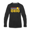 Ohio Long Sleeve T-Shirt - Retro Sunrise Unisex Ohio Long Sleeve Shirt - black