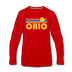 Ohio Long Sleeve T-Shirt - Retro Sunrise Unisex Ohio Long Sleeve Shirt - red