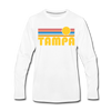 Tampa, Florida Long Sleeve T-Shirt - Retro Sunrise Unisex Tampa Long Sleeve Shirt - white
