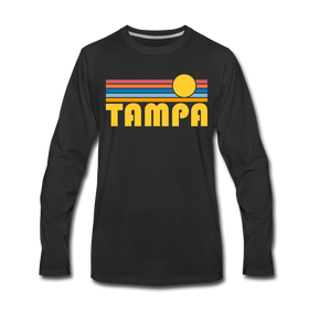 Tampa, Florida Long Sleeve T-Shirt - Retro Sunrise Unisex Tampa Long Sleeve Shirt - black