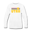 Utah Long Sleeve T-Shirt - Retro Sunrise Unisex Utah Long Sleeve Shirt - white